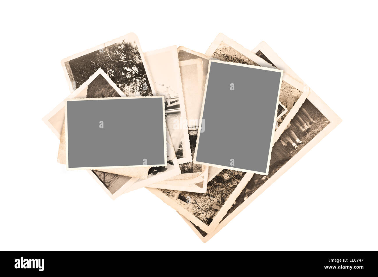 old pictures frame isolated on white background Stock Photo