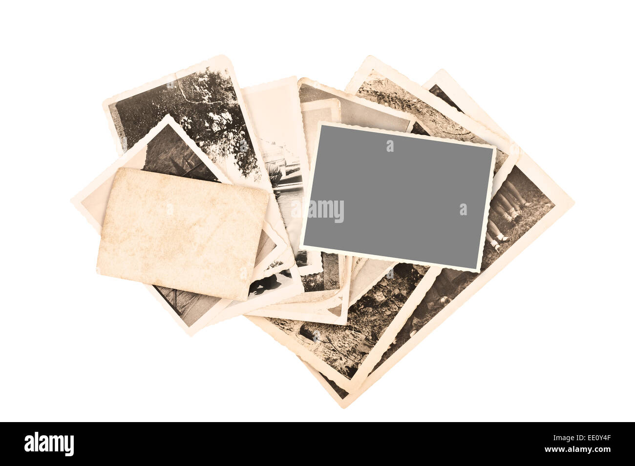 old pictures frame isolated on white background Stock Photo