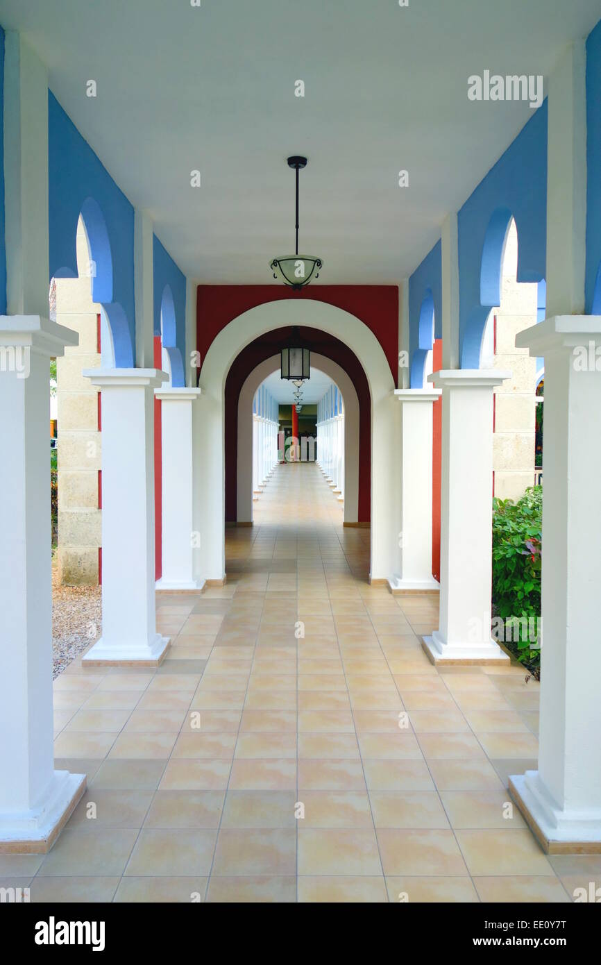Architectural details of a resort in Varadero, Cuba Stock Photo