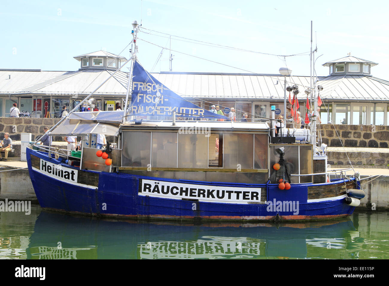 Deutschland, Mecklenburg-Vorpommern, Ostsee, Insel Ruegen, Hafen von Sassnitz, Fischerboot, Fischkutter Stock Photo