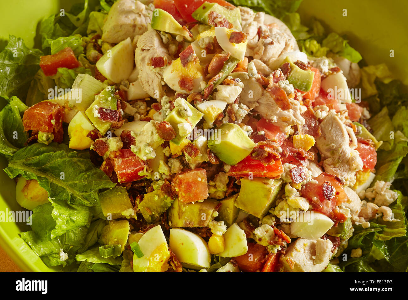A bowl of Cobb Salad Stock Photo