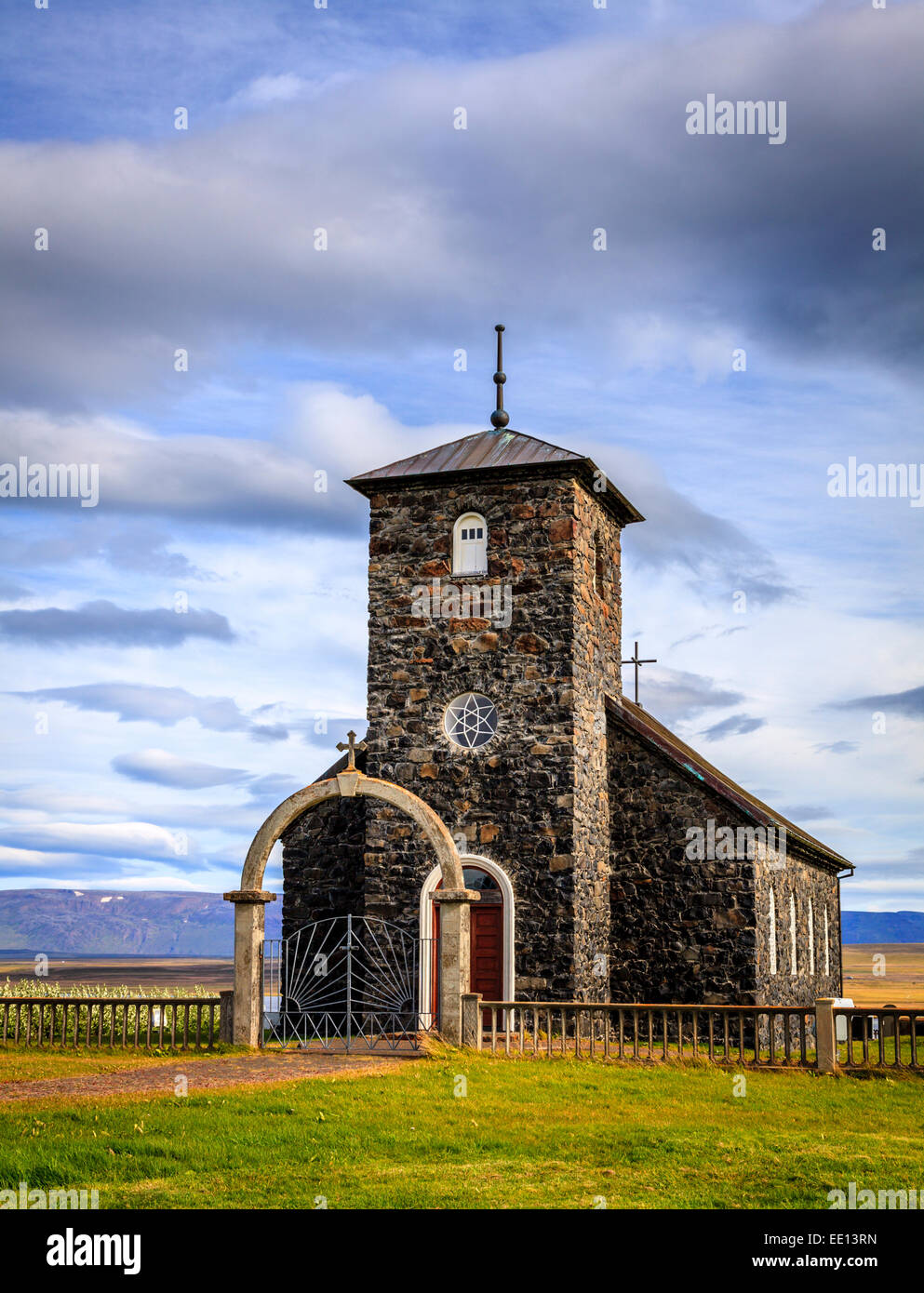 Old stone church in Northwest Iceland Stock Photo Alamy