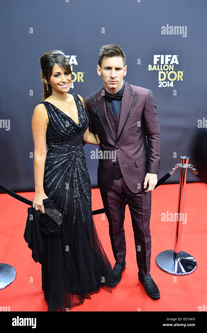 Zurich, Switzerland. 12th Jan, 2015. LIONEL MESSI and his wife Stock Photo - Alamy