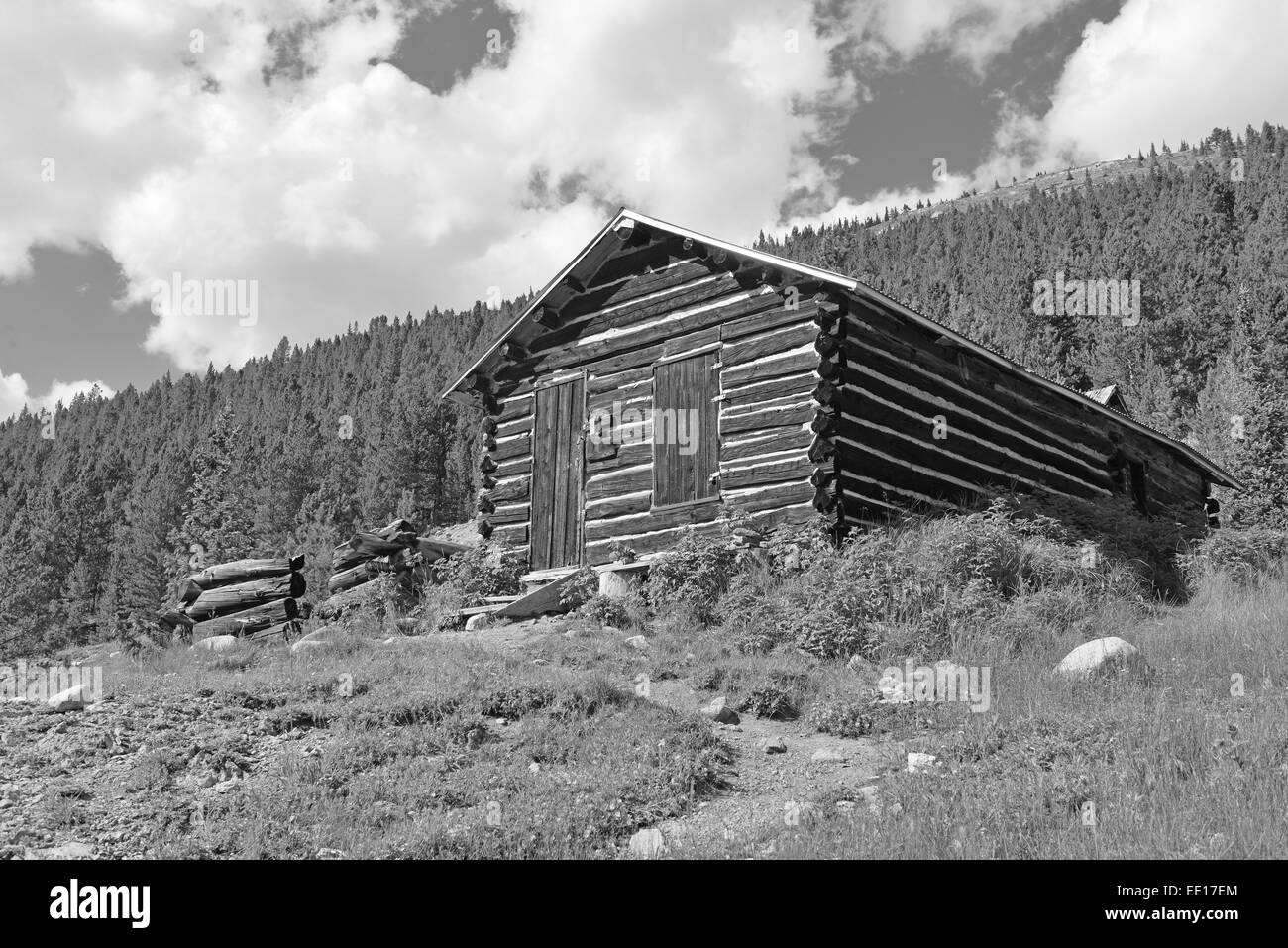 Abraham lincoln log cabin Black and White Stock Photos & Images - Alamy