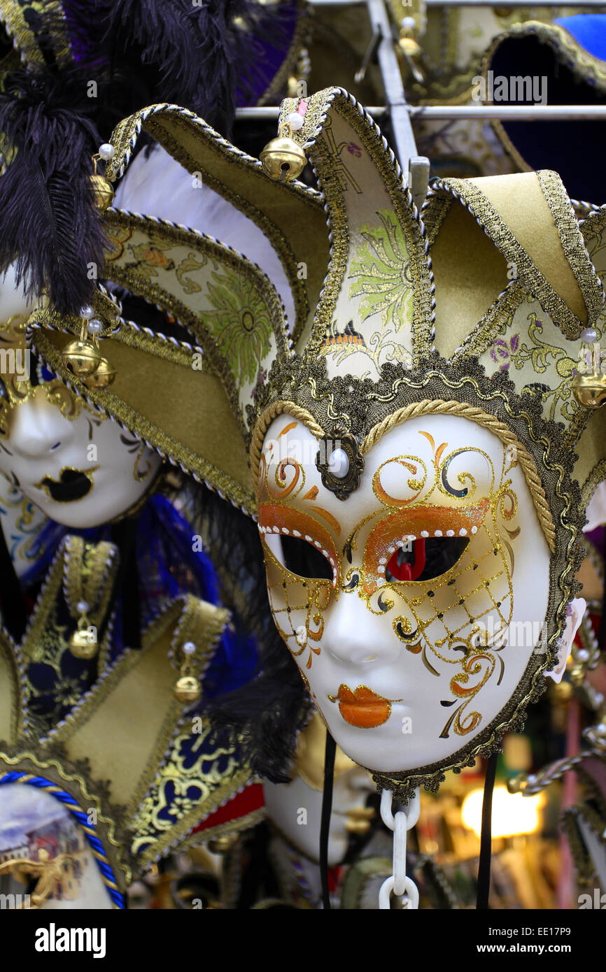 Souveniers, Karnevalsmasken, Venedig, Italien Stock Photo