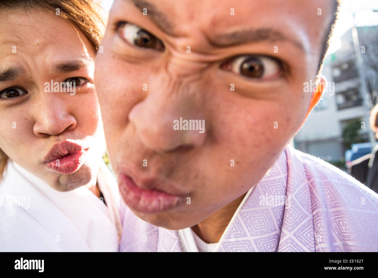 Tokyo, Japan. 12th January, 2015. Young Japanese celebrate becoming