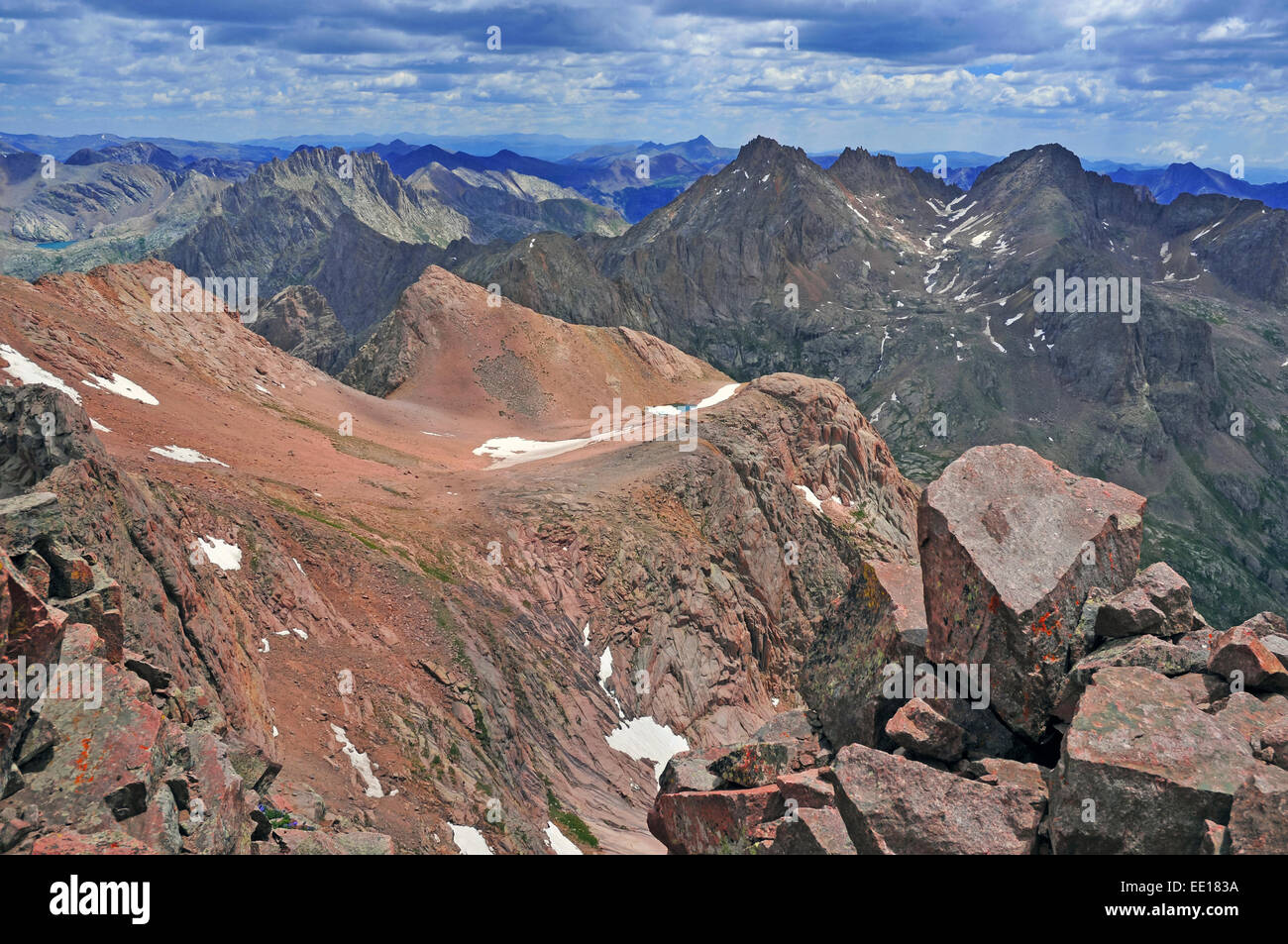 Alpine scene in the San Juan Range, Rocky Mountains, Colorado Stock ...