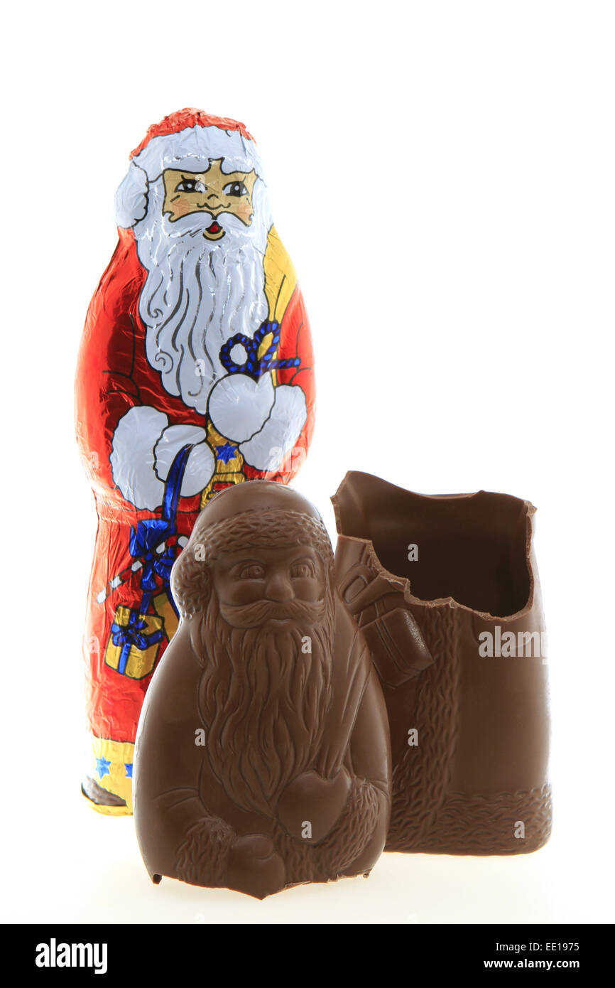 Advent, Schoko Nikoläuse Stock Photo - Alamy
