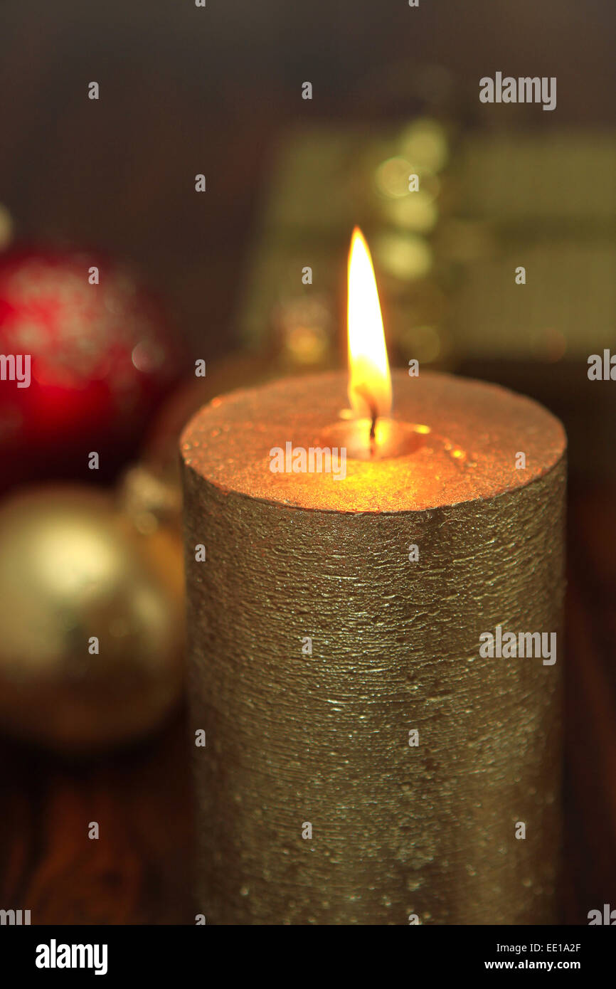 Weihnachtsstimmung, Kerzenlicht Stock Photo