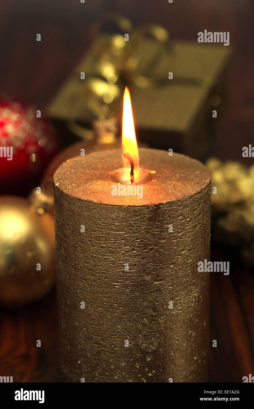 Weihnachtsstimmung, Kerzenlicht Stock Photo