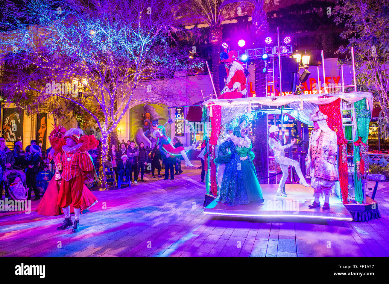 Winter parq show at the Linq in Las Vegas Stock Photo