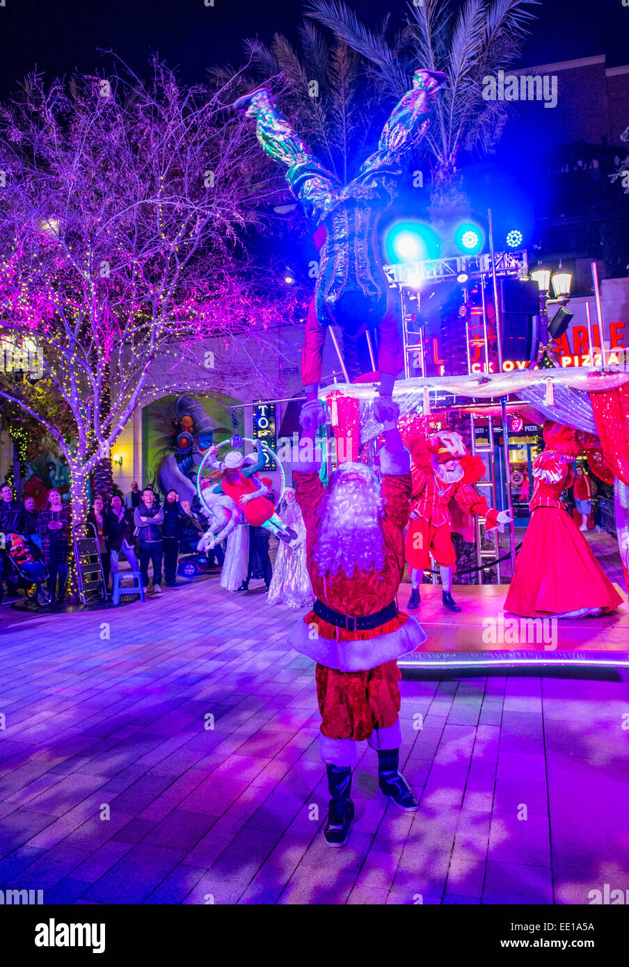 Winter parq show at the Linq in Las Vegas Stock Photo