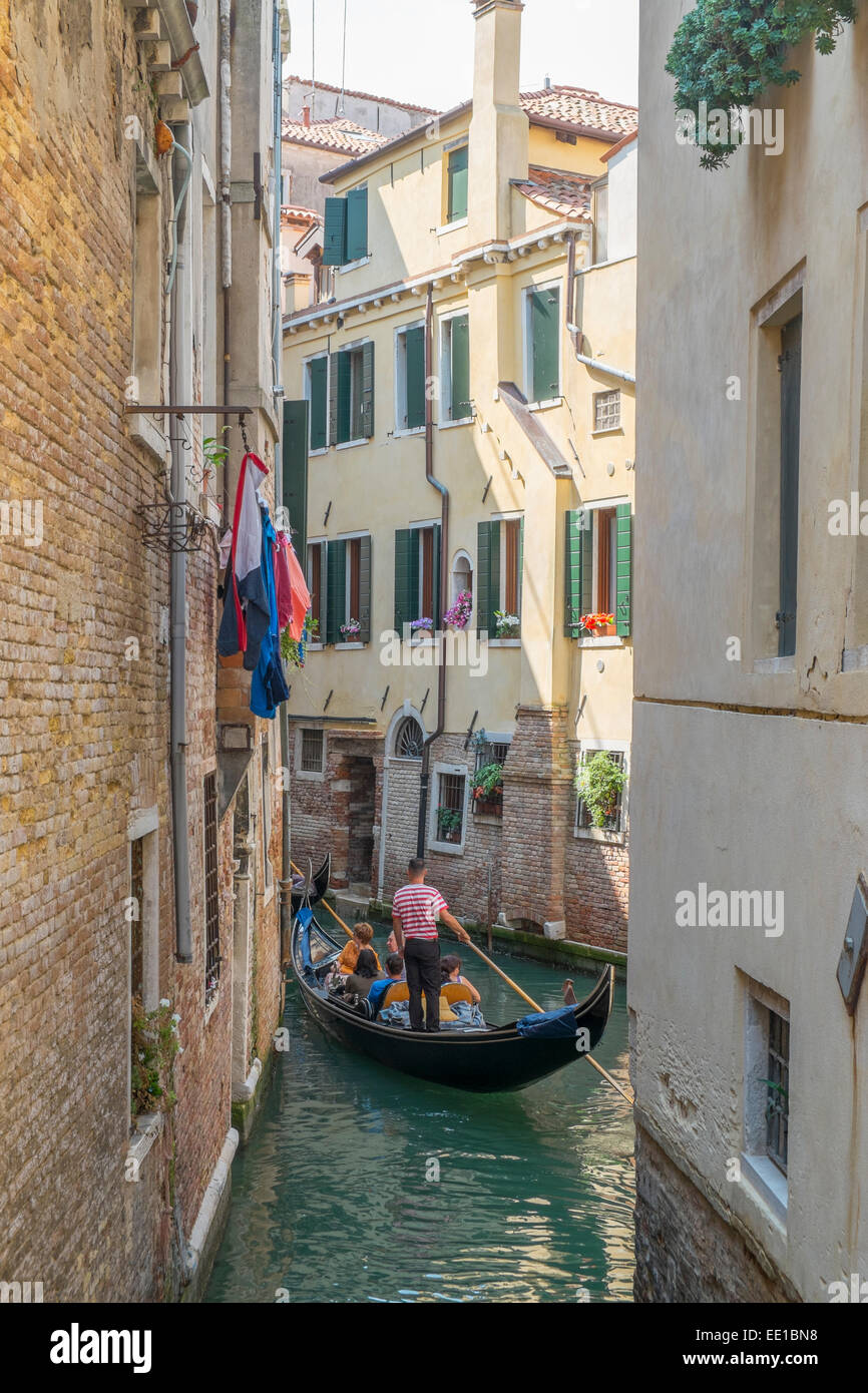 Gondola, Castello district, Venice, Veneto Region, Italy Stock Photo