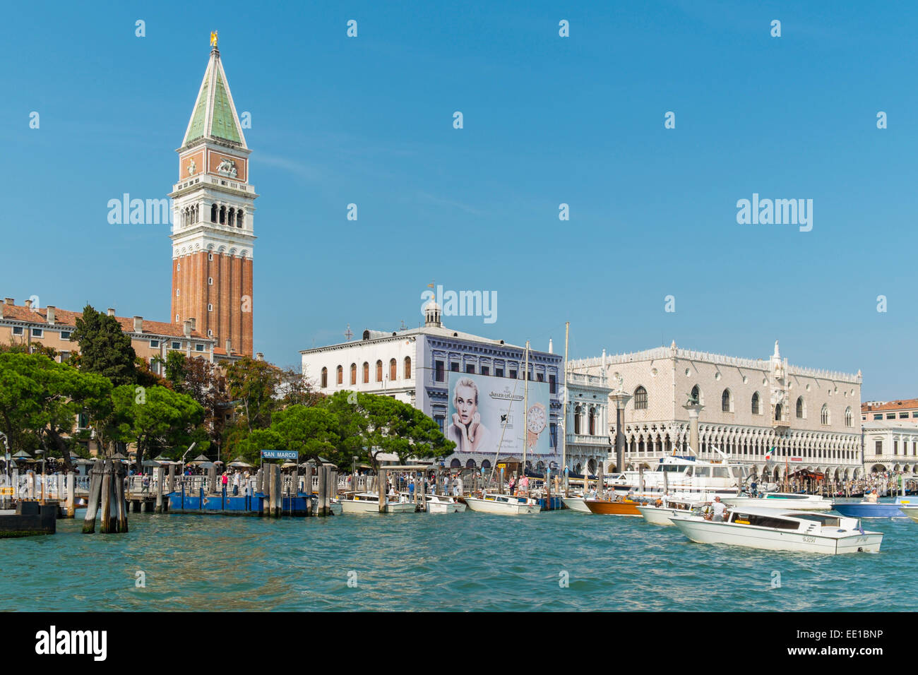 Campanile San Marco, Doge's Palace, Palazzo Ducale, Venice, Veneto Region, Italy Stock Photo