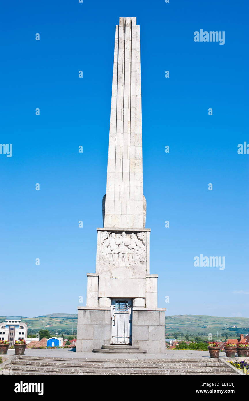 Obelisk in the Alba Carolina Fortress, Alba Iulia, Transylvania, Romania Stock Photo