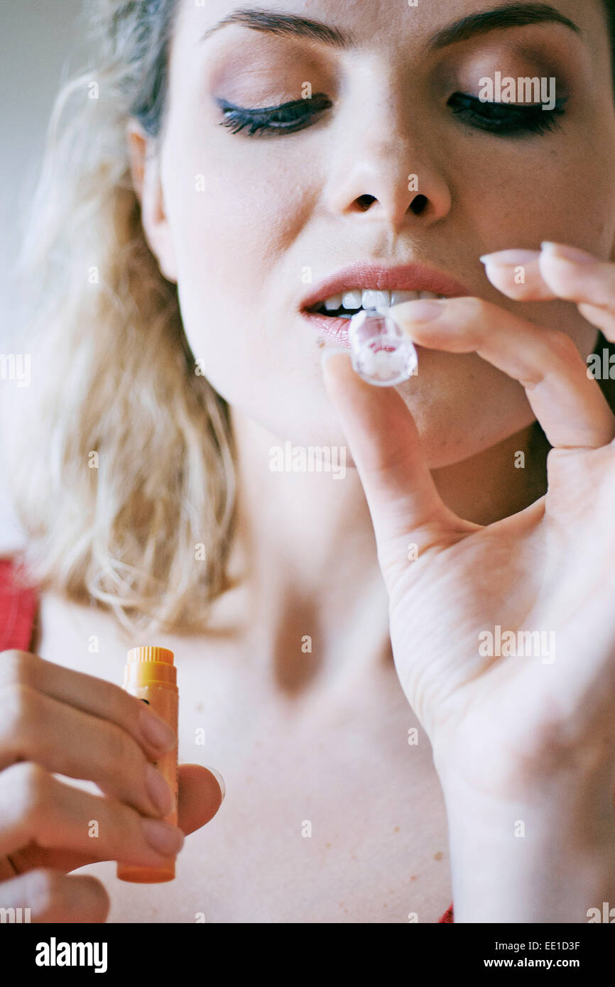 HOMEOPATHY, WOMAN Stock Photo