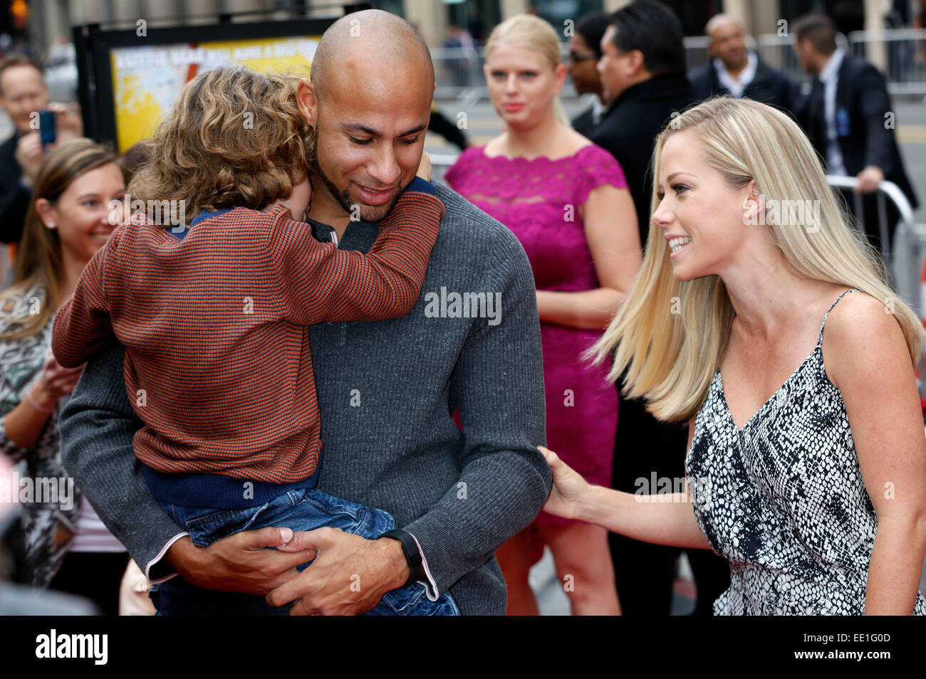 Kendra Wilkinson, Hank Baskett and son Hank Baskett IV attending the ...