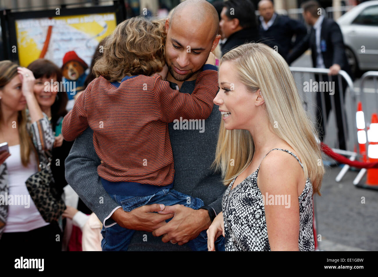 Kendra Wilkinson, Hank Baskett and son Hank Baskett IV attending the ...