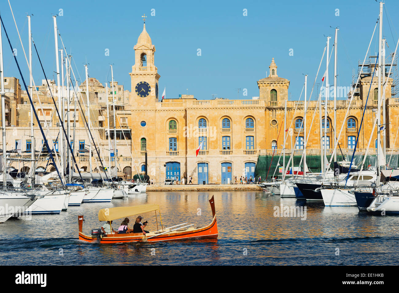 Grand Harbour Marina, Vittoriosa (Birgu), The Three Cities, Malta, Mediterranean, Europe Stock Photo