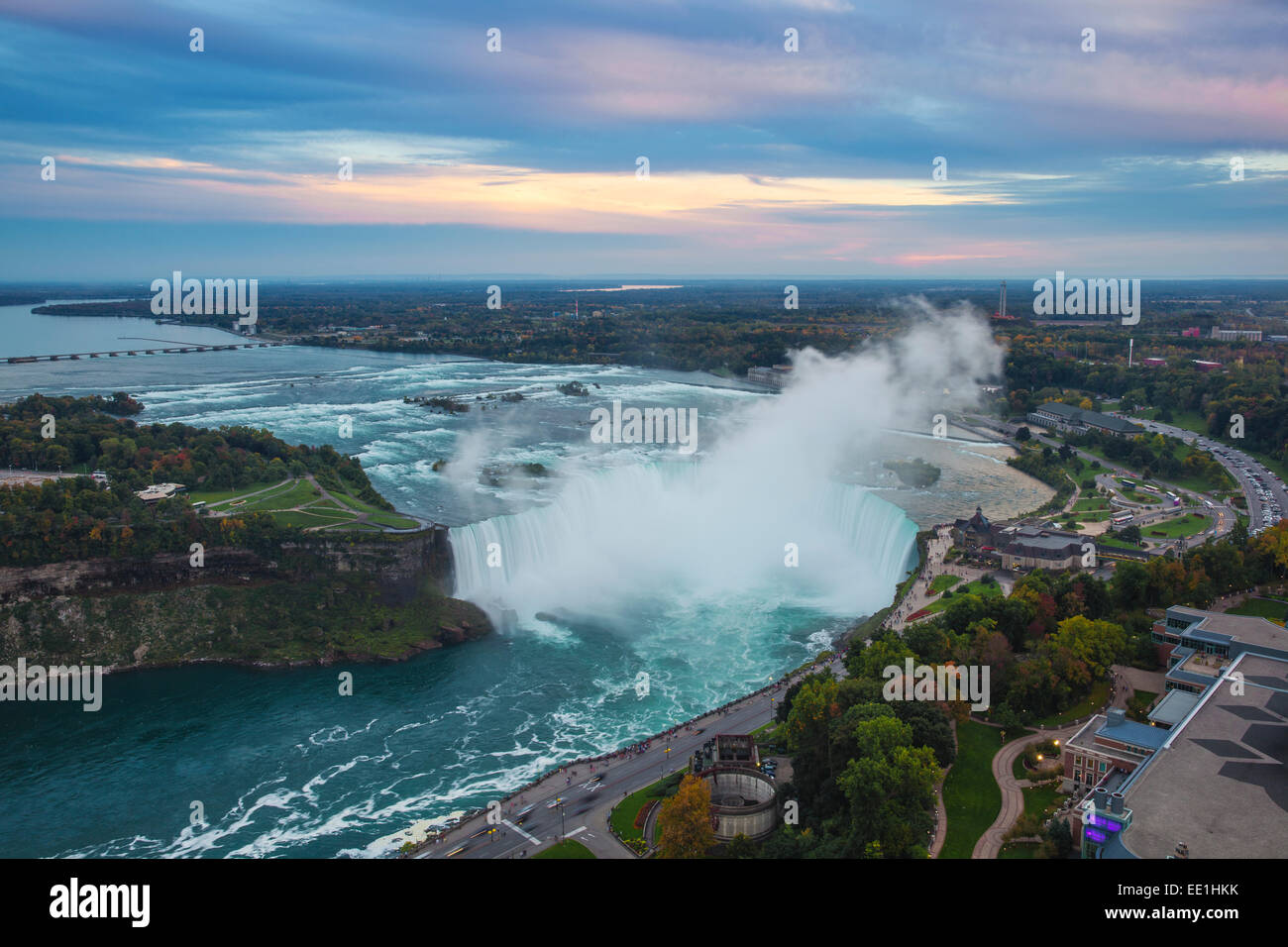 View of Horseshoe Falls, Niagara Falls, Niagara, border of New York