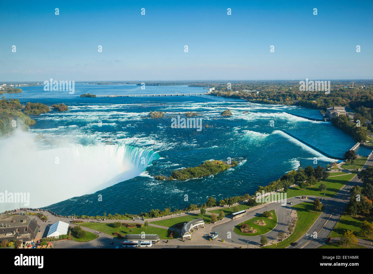 View of Horseshoe Falls, Niagara Falls, Niagara, border of New York