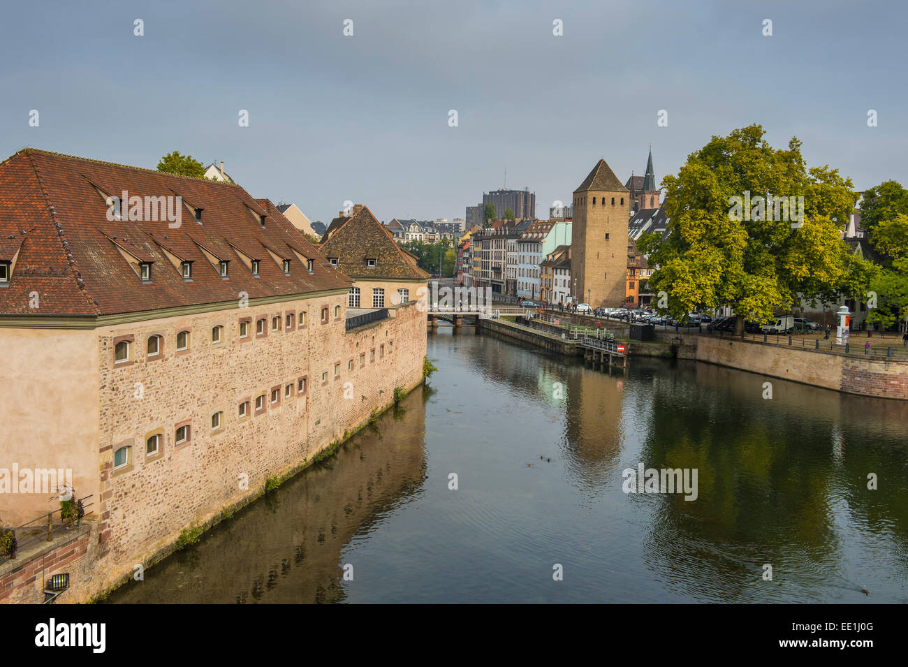 Barrage Vauban, former city fortifications on the Ill River, barrage, Strasbourg, Alsace, France, Europe Stock Photo