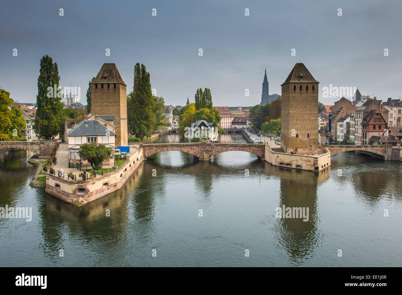 Ponts Couverts, UNESCO World Heritage Site, Ill River, Strasbourg, Alsace, France, Europe Stock Photo