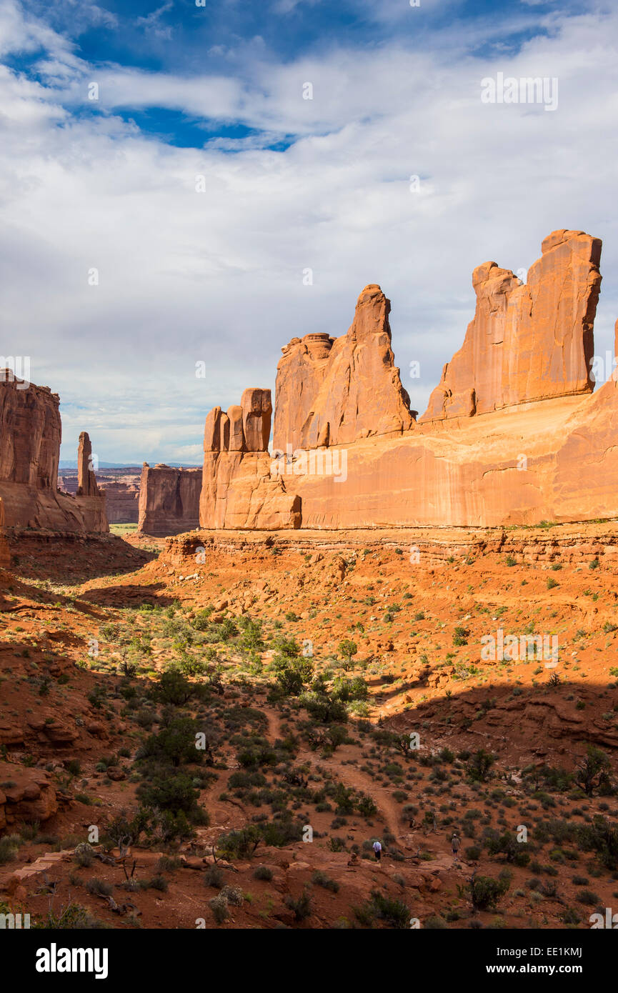 Stone wall of the Window section, Arches National Park, Utah, United