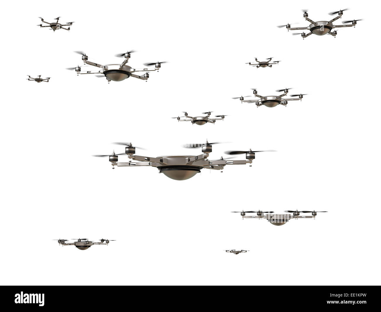 3d image of futuristic delivery drone Stock Photo