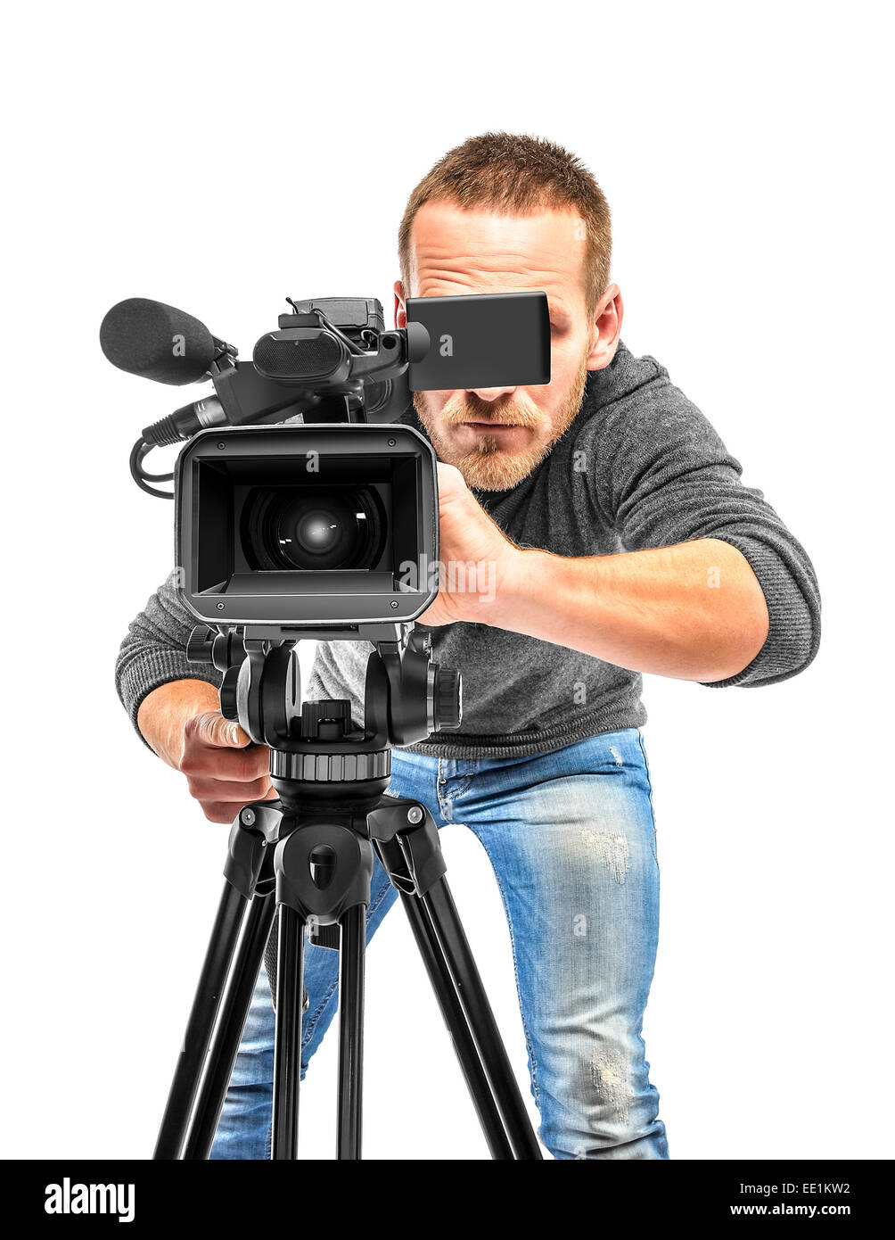 Video camera operator Stock Photo Alamy