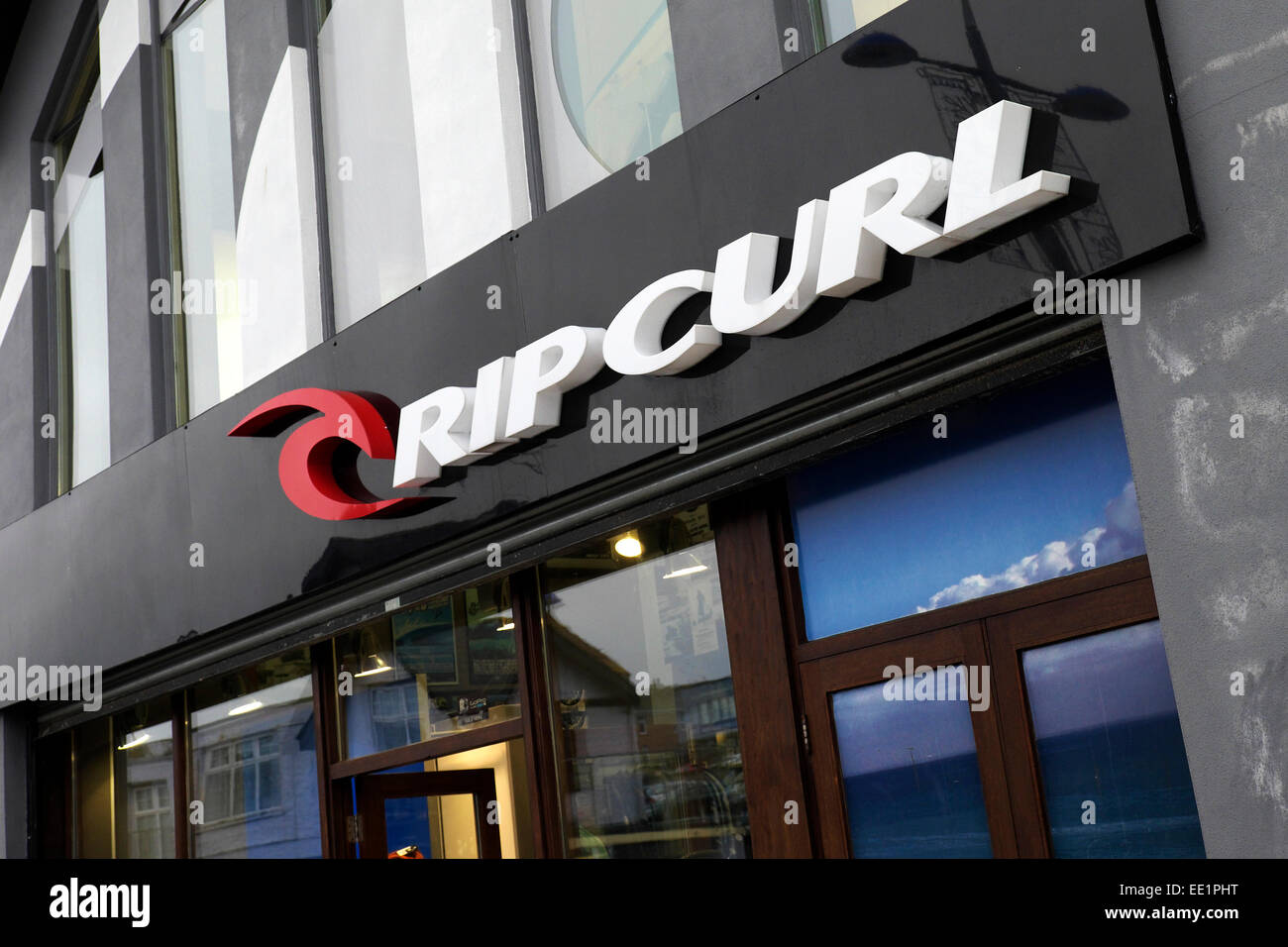 The Ripcurl offices in Newquay, Cornwall. Stock Photo