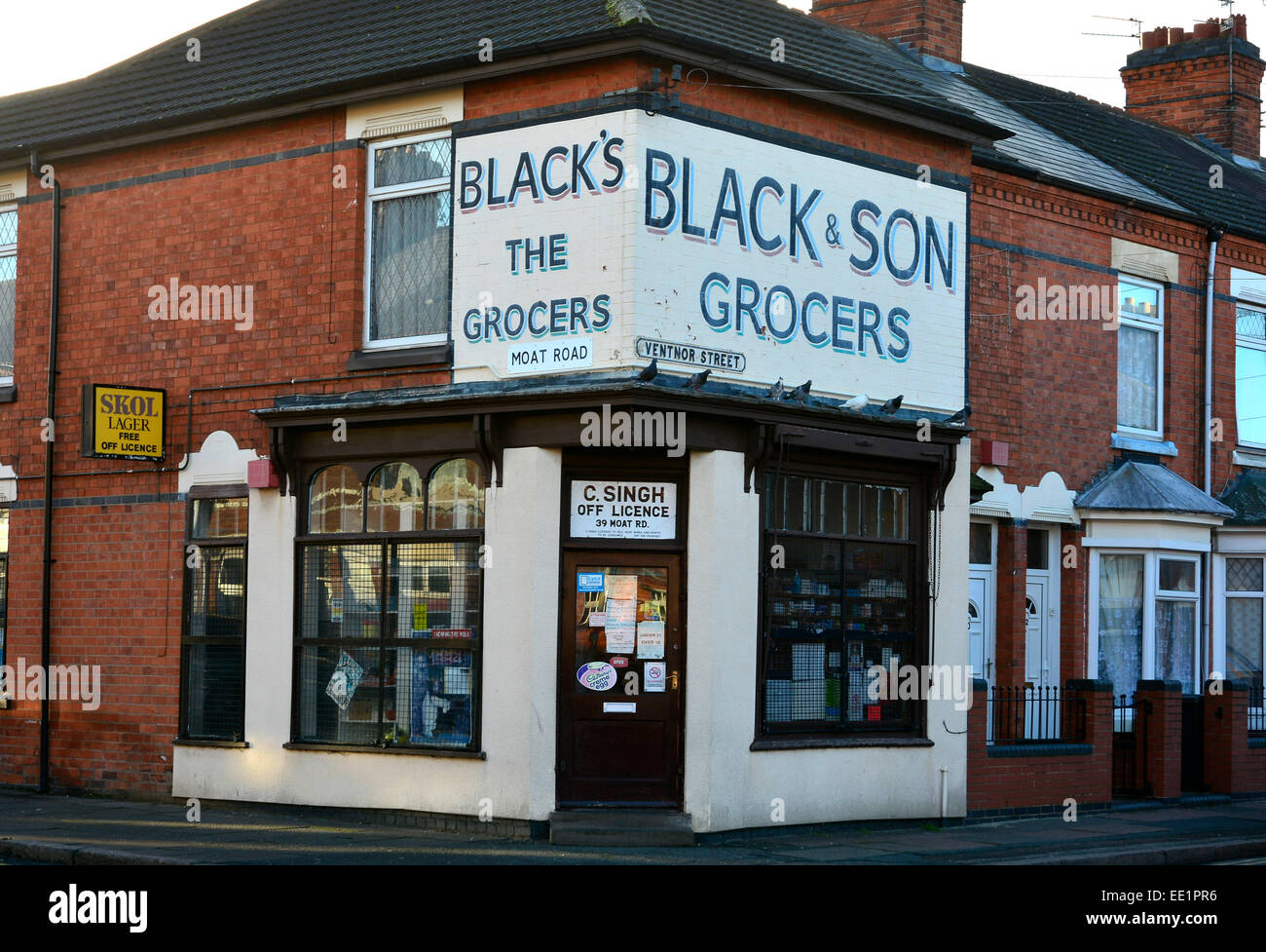 A corner shop in Leicester, UK Stock Photo