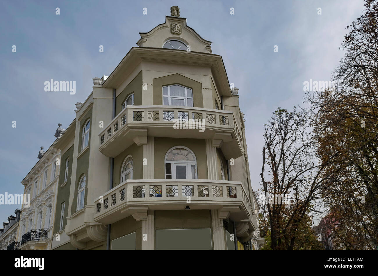 Ancient renovated building in Ruse - beauty town with varied style West ...