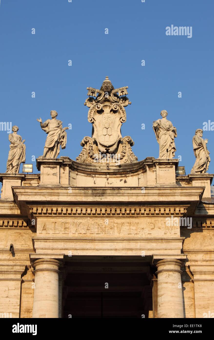 Archway in Saint Peter Basilica. Rome, Italy Stock Photo