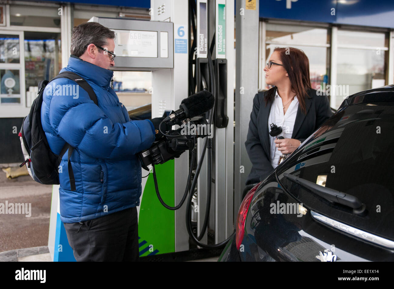 Petrol below £1 per litre, Birmingham UK Stock Photo