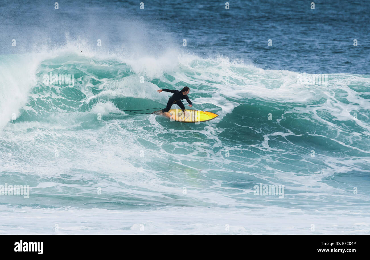 Surfing action. Mundaka, Spain Stock Photo Alamy