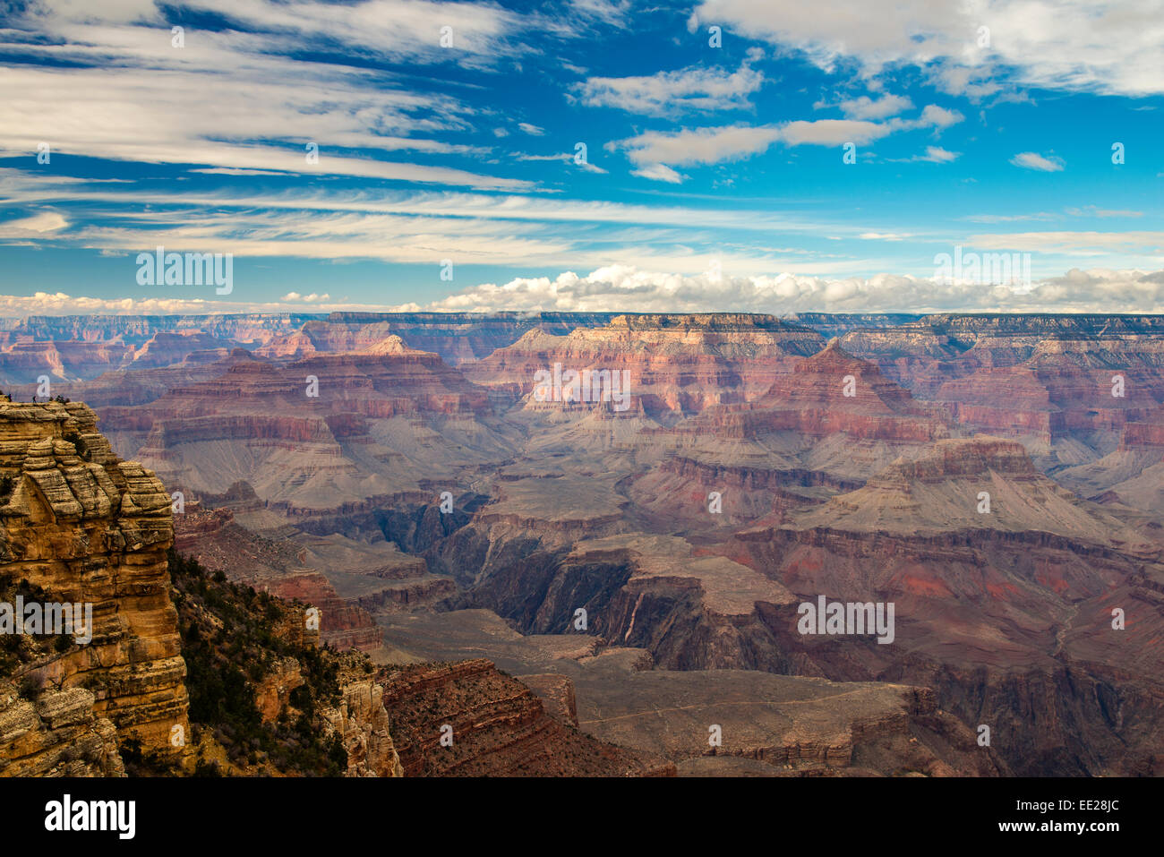 Top view of southern rim from Hopi Point, Grand Canyon National Park, Arizona, USA Stock Photo