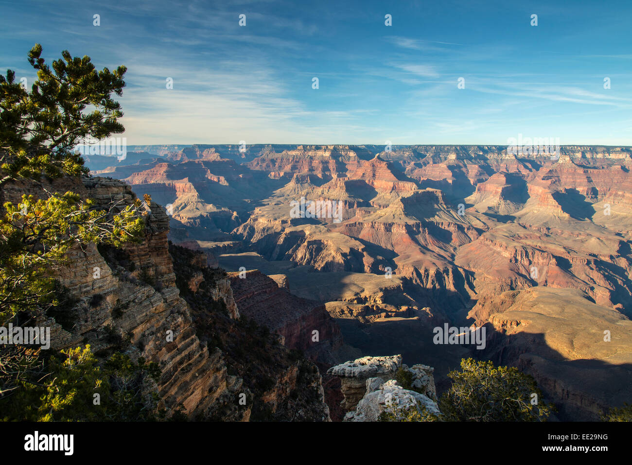Top view of south rim from Hopi Point, Grand Canyon National Park, Arizona, USA Stock Photo