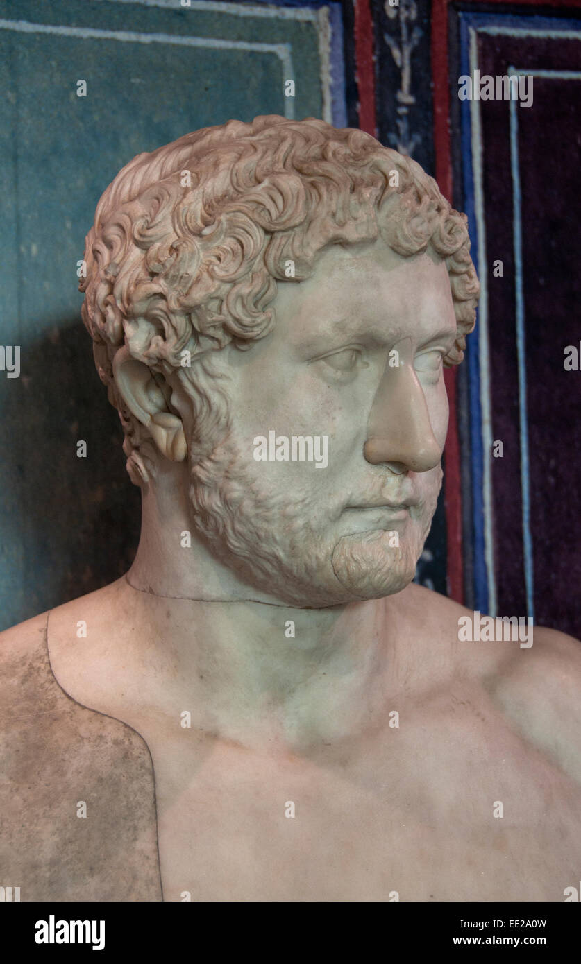 Emperor Hadrian  Roman Hadrianic period 118 -120 AD Italy Italian Stock Photo