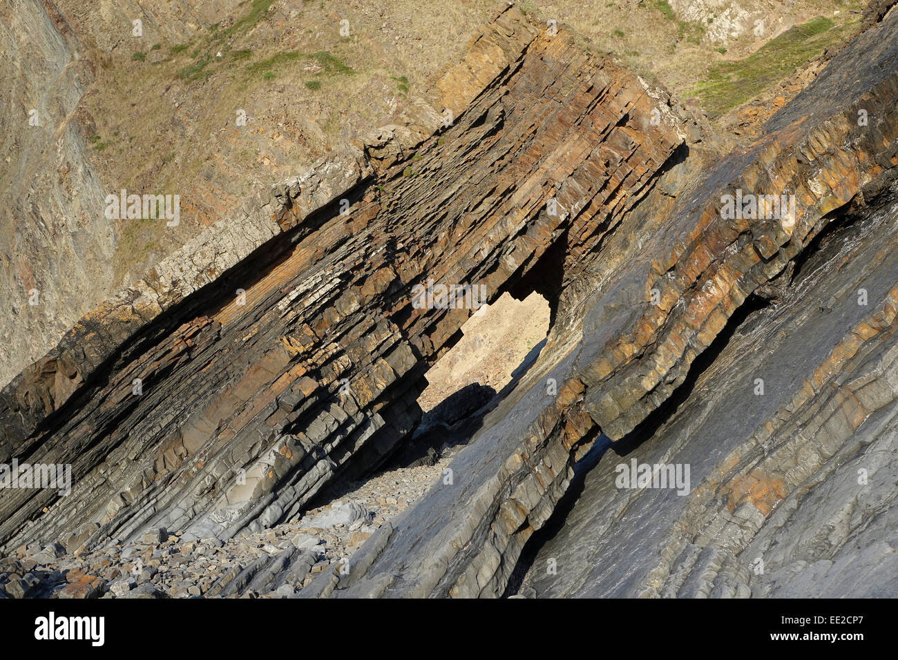 "Hartland quay" Devon England UK rock formations Stock Photo Alamy