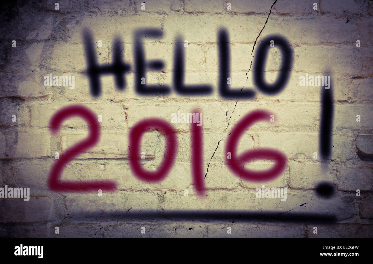 Hello 2016 Concept Stock Photo - Alamy