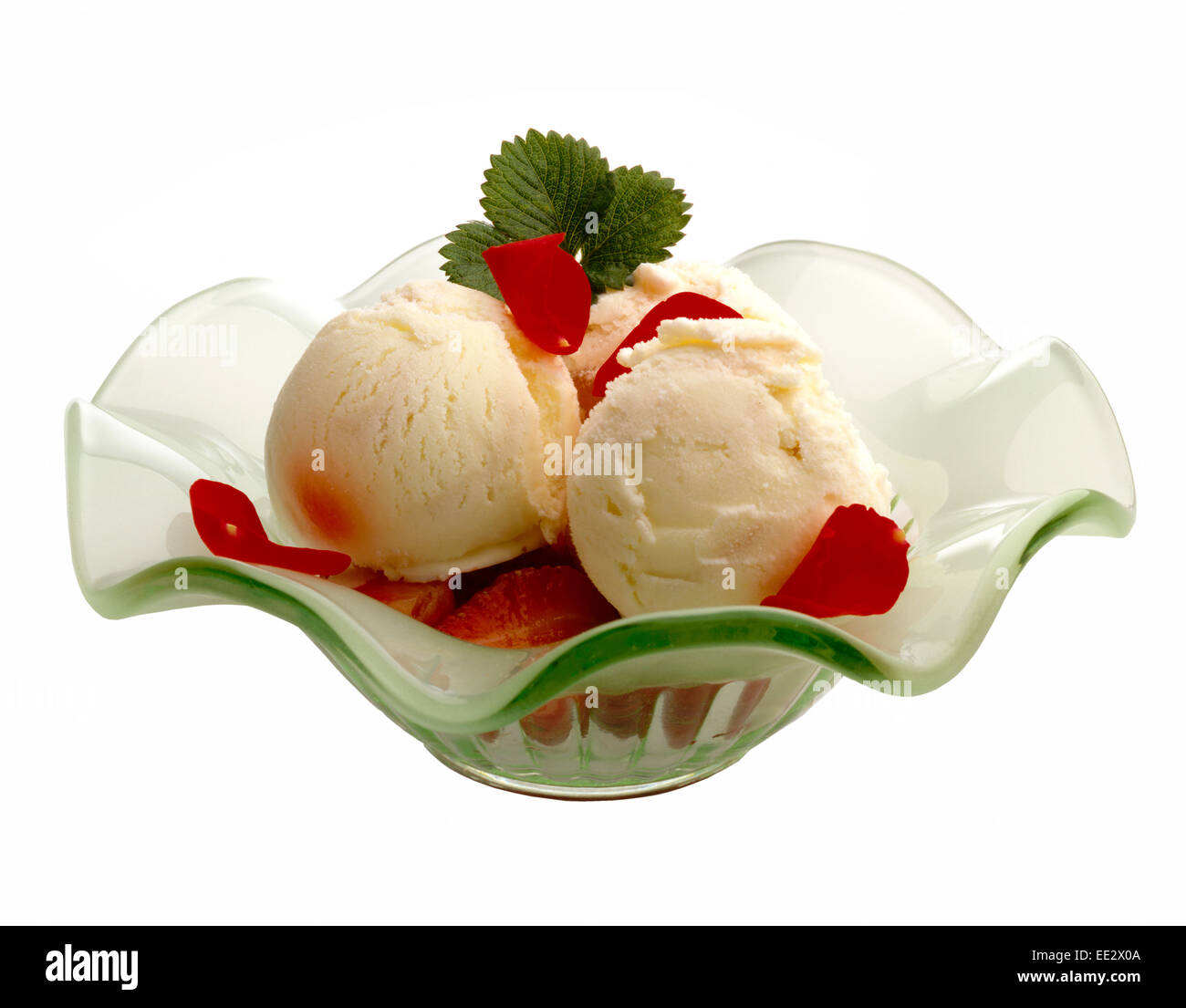 luxury vanilla ice cream Stock Photo