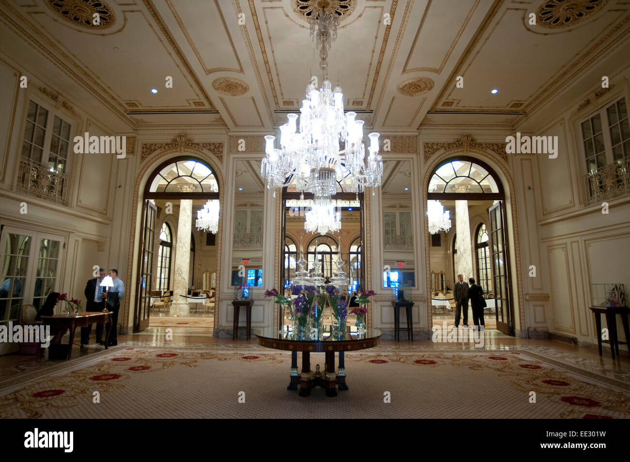 Lobby Of The Plaza Hotel New York Usa The Plaza Hotel Landmark Stock Photo Alamy