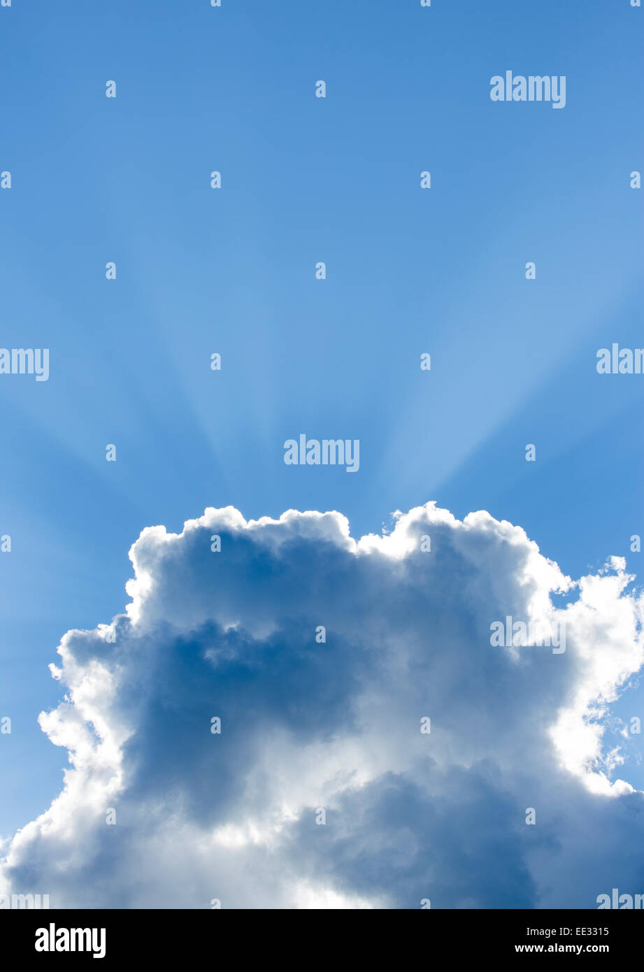 Sun rays behind dark cloud , Finland Stock Photo - Alamy