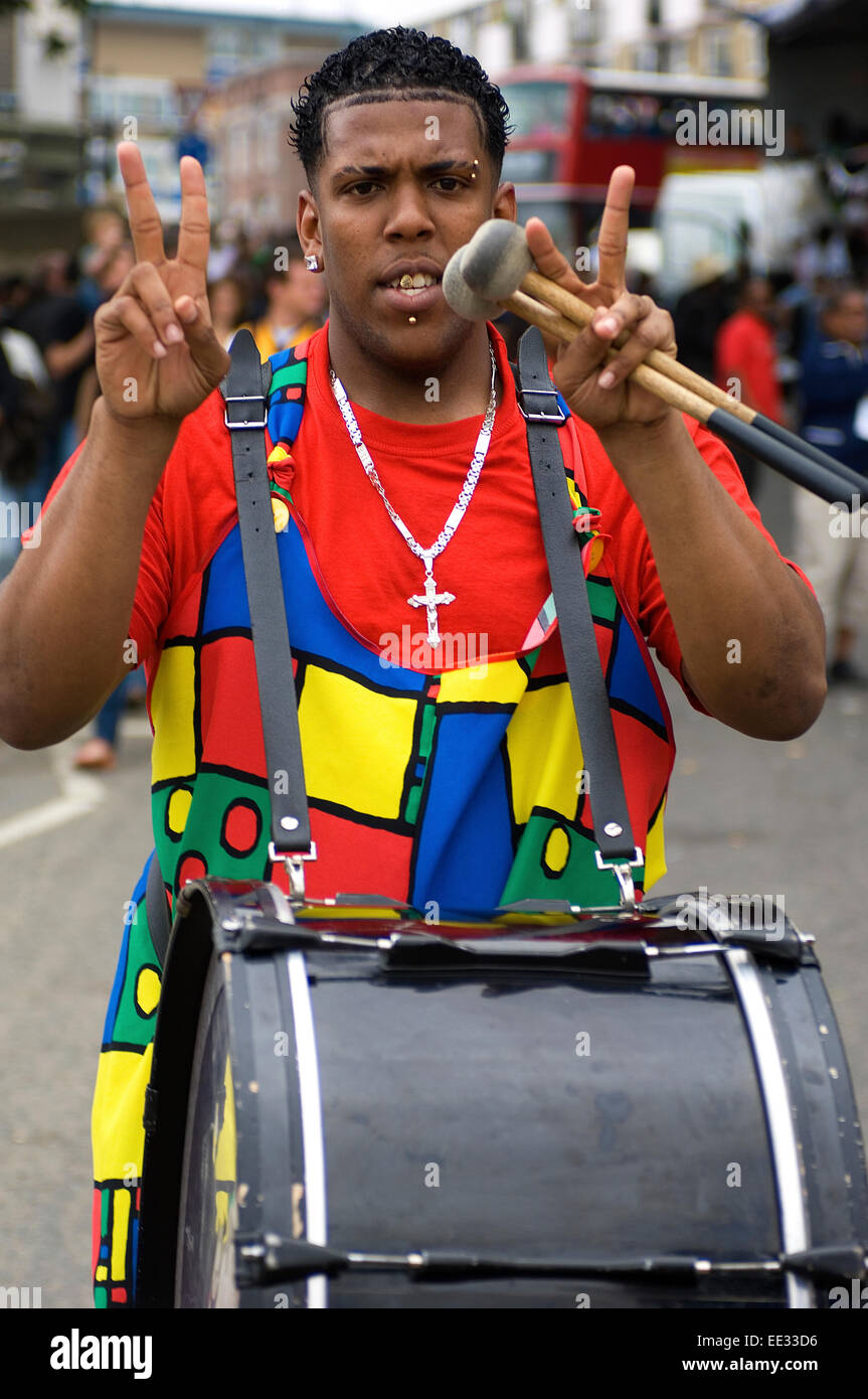 Sound systems are an essential element in the Carnival but live music plays a vital role in the parades too. Stock Photo