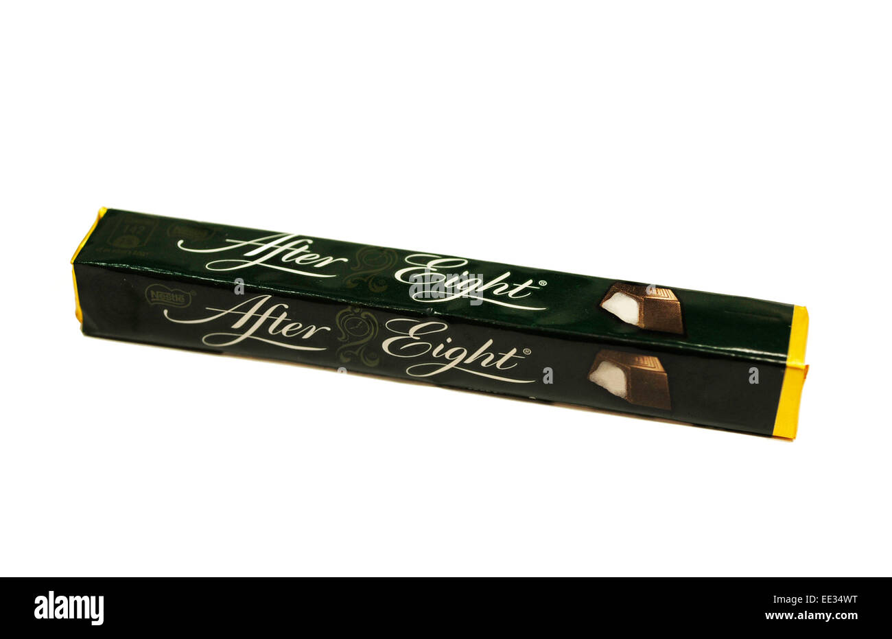 Close-up of a packet of After Eight Chocolates Stock Photo