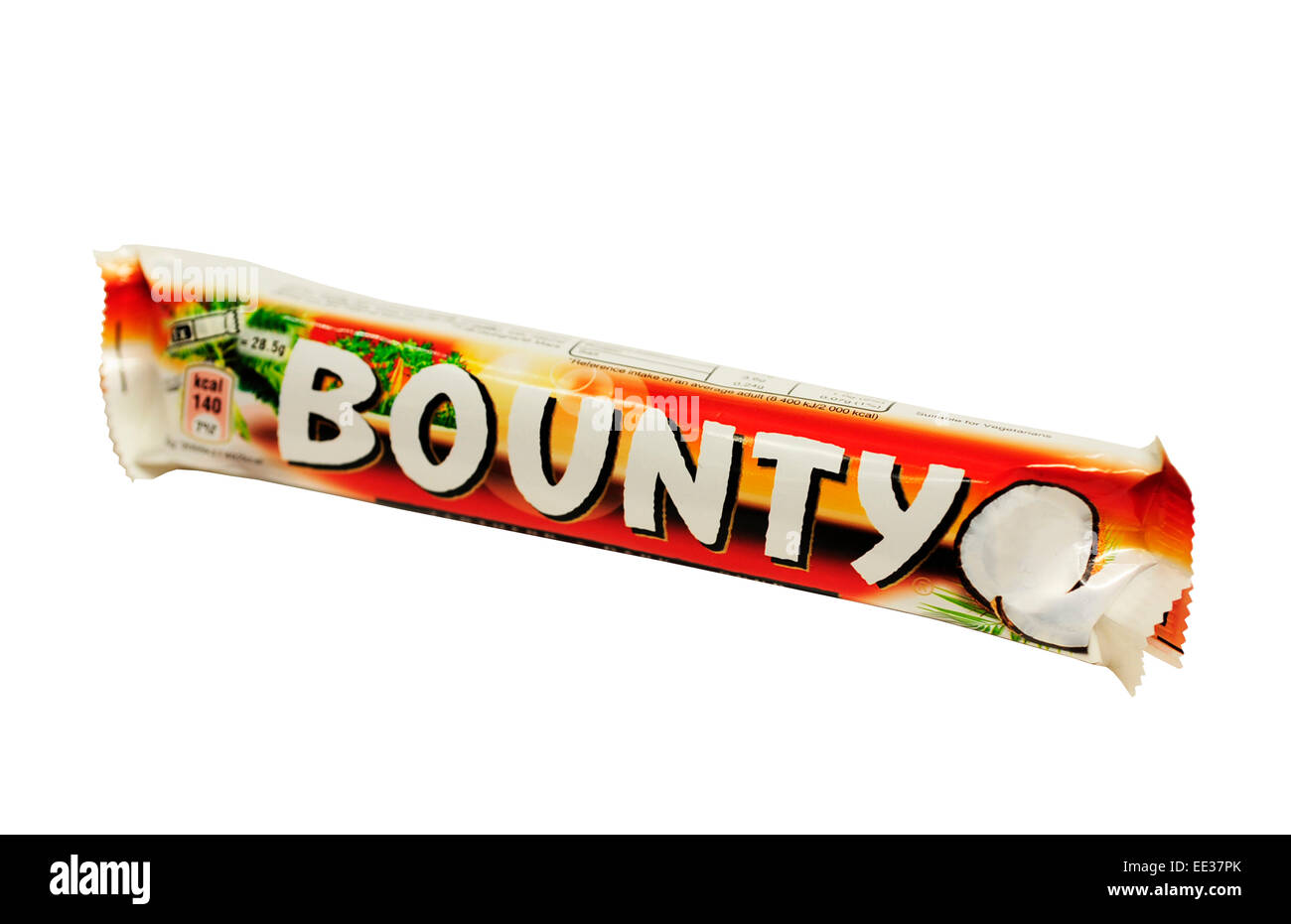 Close-up of a Bounty bar Stock Photo