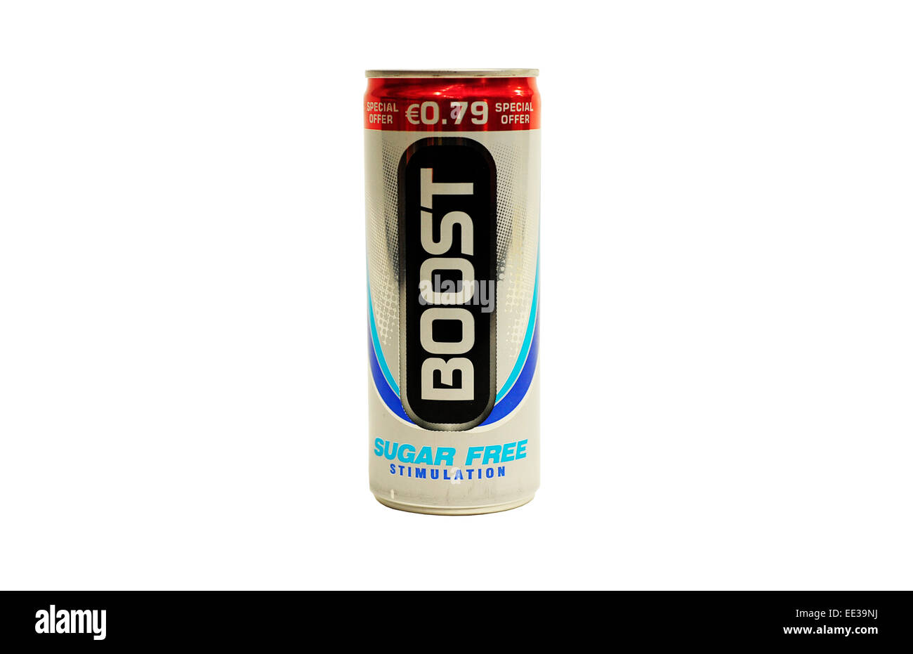 Close-up of a can of Boost energy drink, sugarfree Stock Photo - Alamy