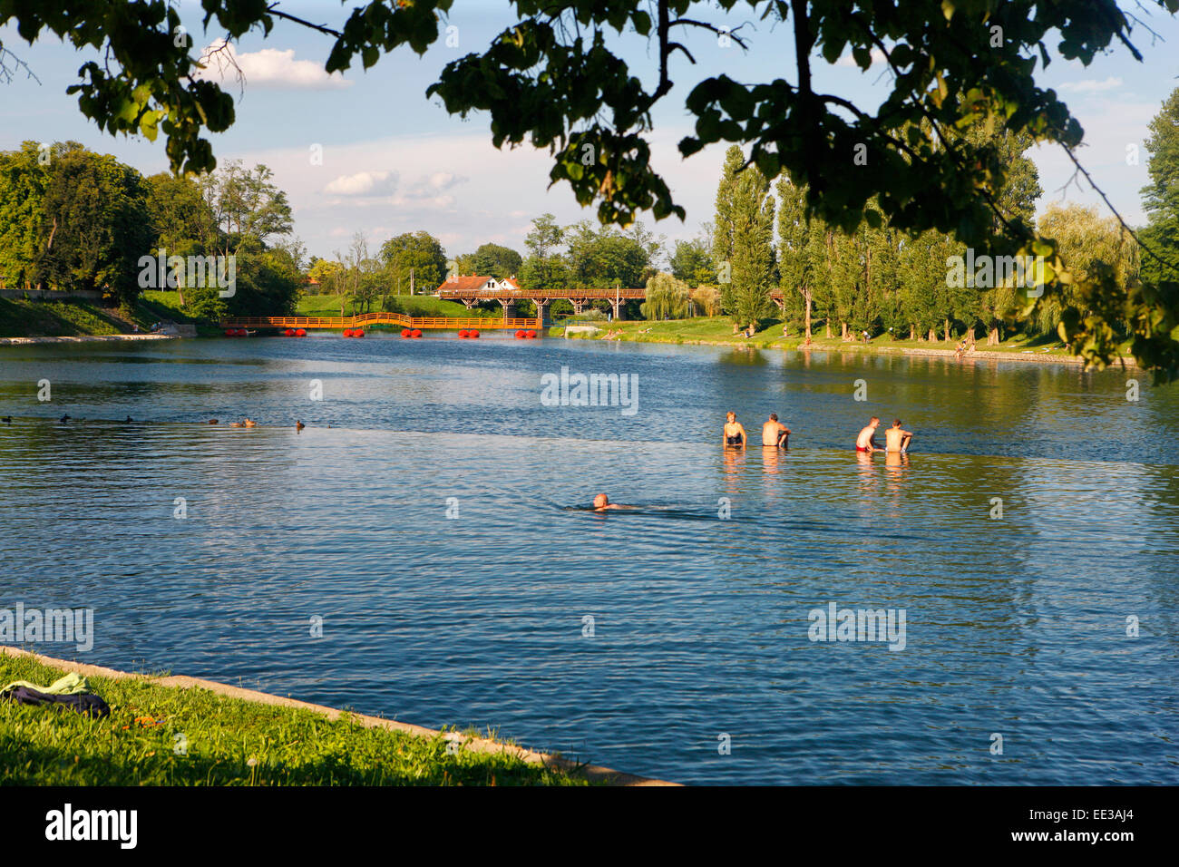 Karlovac, river Korana Croatia Stock Photo Alamy