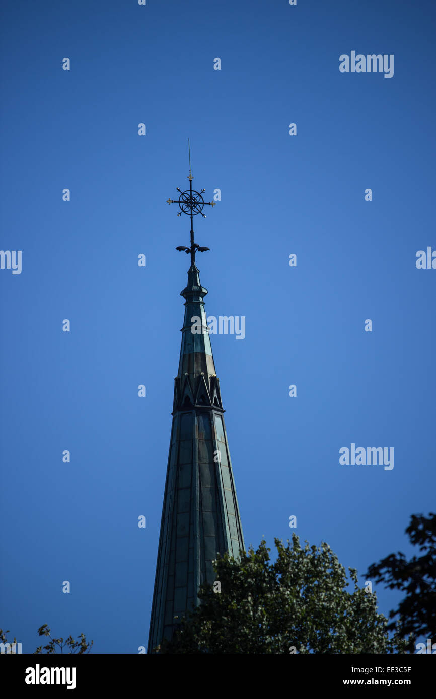 Church Steeple in Sweden Stock Photo